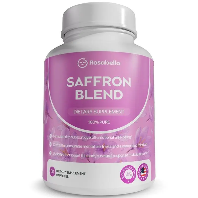 Natural Saffron Capsules Daily Support Focus DigestionMood Stability & Eye Protection tatus