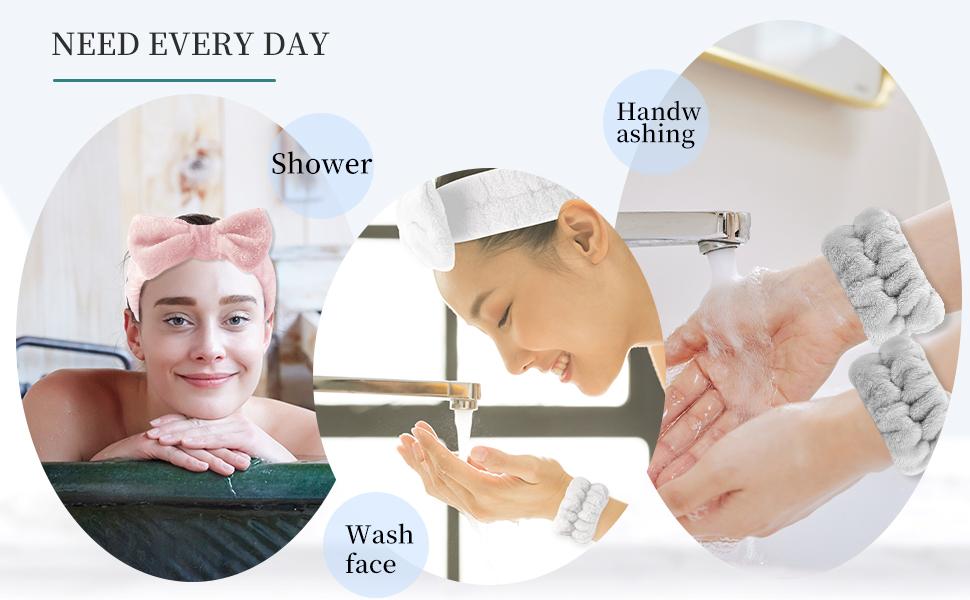 12 PCS Face Wash Headband Wristband Sets for Women and Girls | Soft Microfiber Spa Hair Wraps, Makeup Skincare Bath Headbands, Wrist Bands for Washing Face, White, Pink, Gray, Black 12 PCS Face Wash Headband Wristband Sets for Women and Girls | Soft Microfiber Spa Hair Wraps, Makeup Skincare Bath Headbands, Wrist Bands for Washing Face, White, Pink, Gray, Black