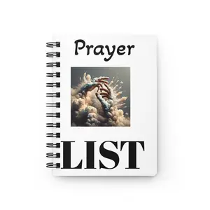 Inspirational Spiral Bound Journal | Prayer List & Thank You Jesus Design