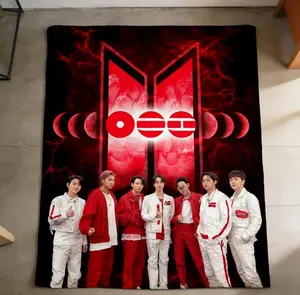 Arirang Red Suit Fleece Blanket, ARIRANG Inspired Kpop Merch Throw