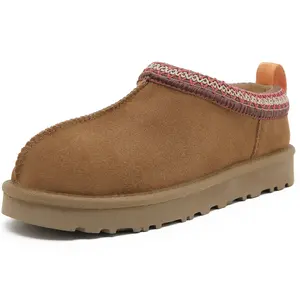 100% Australian Womens Slippers Indoor-Outdoor:  Merino Wool Lined with Memory Foam Cozy House Shoes - Slip on Waterproof Winter Suede Clogs with Strap - Holiday Gift Girl Footwear Girl Footwear Flipflop Slide Decor Dance Chestnut