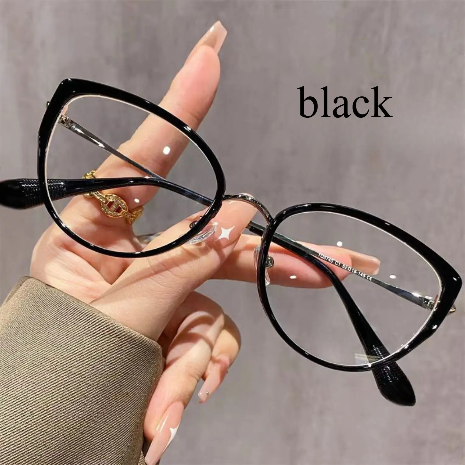 Cat Eye Women's Blue Light Blocking Reading Glasses Anti-Eyestrain HD Lightweight Computer & Gaming Eyewear Black Frame