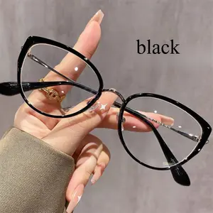 Cat Eye Women's Blue Light Blocking Reading Glasses Anti-Eyestrain HD Lightweight Computer & Gaming Eyewear Black Frame