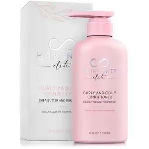 Curly and Coily Conditioner with Shea Butter and Pumpkin Oil - Customizable Formula for Ultimate Hair Health & Frizz Control