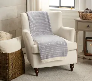 Barefoot Dreams CozyChic Diamond Stripe 45x60 Blanket