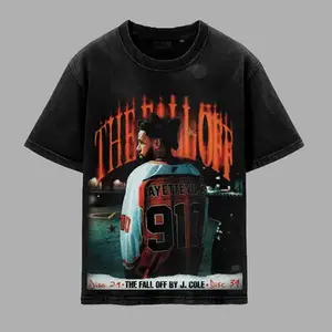 J. Cole The Fall-Off Album Graphic High-Quality Soft Washed Cotton T-Shirt, Disc 29 Disc 39 Hip-Hop Shirt for Jermaine Lamarr Cole Fans, Dreamville Cole World Music Fan Graphic Tee Merch
