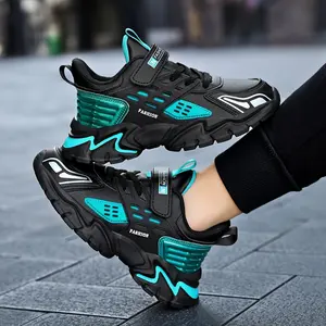 Trendy Soft Comfy Non Chunky Boy's Shoes MD Soft Sole Waterproof Sneakers Kids Outdoor Activities Casual