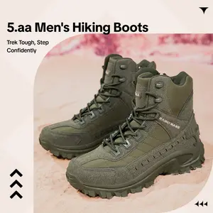 5.AAMen's multi-terrain surface hightop outdoor sport sneaker, lightweight and breathable antiskid mountaineering shoes,Hiking boot, desert boot,trendy walking,men shunting boots,anti-slip sport shoe,multi-terrain surface,Combat Boots Hiking Shoes outdoor