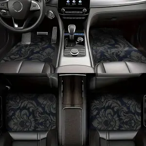 Vintage Floral Pattern Car Floor Mat, Universal Car Front & Rear Seat Protective Mat, Fashionable Durable Car Interior Accessories for Daily Use