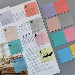 Sticky Note, 160pcs/set Colorful Message Sticky Note, Translucent Book Note Sticky Note, Reading Sticky Note, Office Stationery & Supplies, Sticky Labels