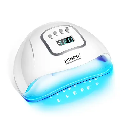 JODSONE Salon-Quality Dual Light Source UV LED Nail Lamp - Business Nail Care Tool with Intelligent Induction, Motion Sensor, 4 Timers, LCD Display, Efficient Drying Function