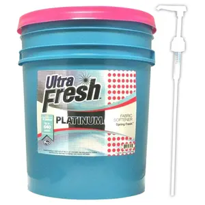 Ultra Fresh Platinum 5 Gal Spring Fresh Fabric Softener Up to 640 Loads w/Pump Fragrance Household