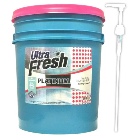 Ultra Fresh Platinum 5 Gal Spring Fresh Fabric Softener Up to 640 Loads w/Pump Fragrance Household