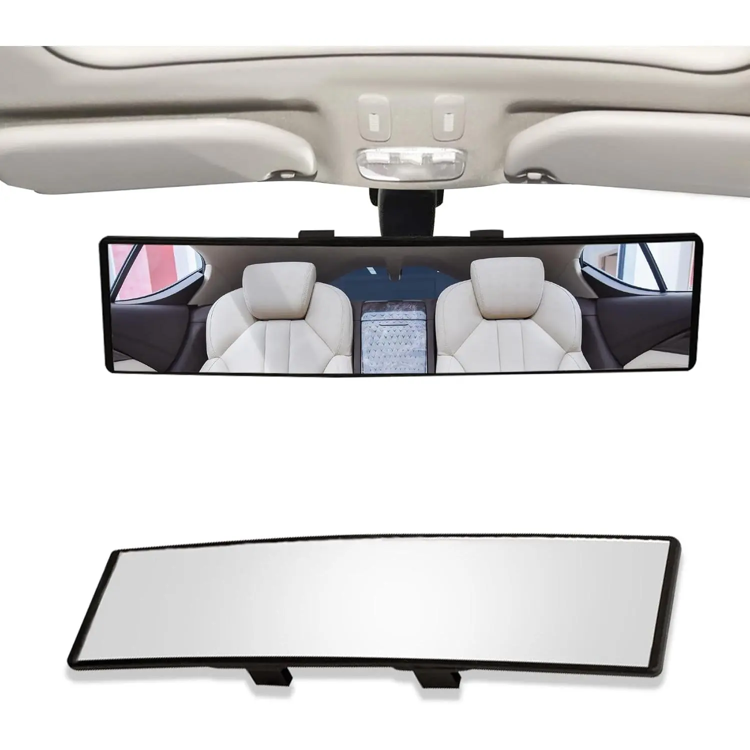 Interior Rear View Mirror, Panoramic Rearview Mirror, 300mm Convex Mirror, Panoramic Wide Angle Convex Surface Mirror, Wide Angle Backseat Passenger View Mirror for , , SUVs