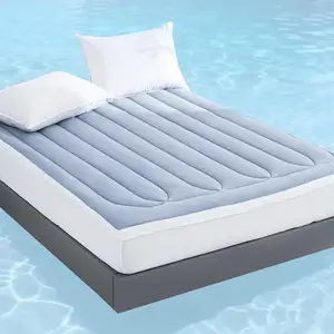 Size Cooling Mattress Topper, Cool Mattress Pad for Hot Sleepers, Soft Thick Pillow Top Pad Cover for  , Quilted Bed Topper for 8''-16'' Deep Pocket, 1000GSM (Gray)