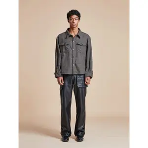Raven Herringbone Overshirt