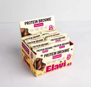 Protein Brownies 8ct Case - Vegan & Gluten Free, Naturally Sweetened with Dates, No Sugar Alcohols, Made with 100% Real Chocolate Snack Dessert