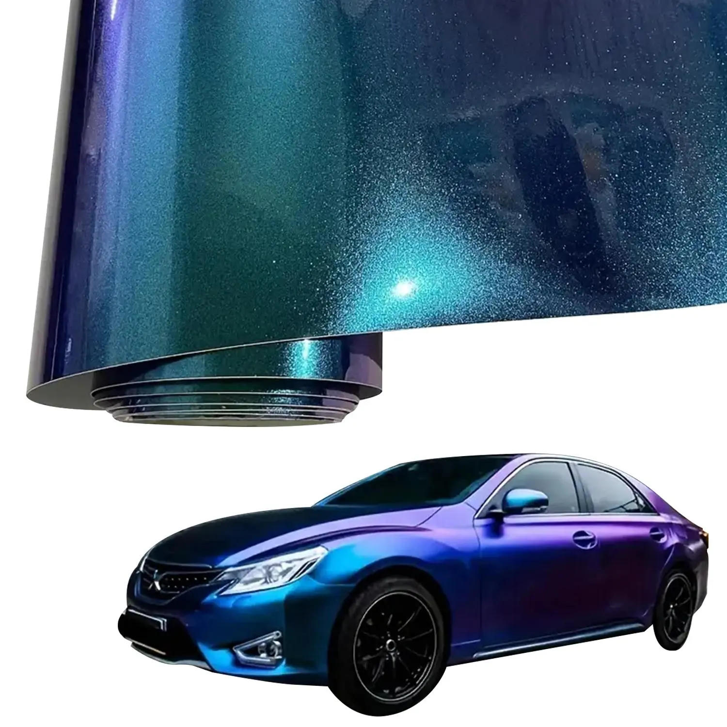 Car Body Sticker, Decal, Pearlescent Shining Gradient Car Film, High Quality Car Protective Film, Durable Scratch Resistant UV Resistant Cars Motorcycle Styling Stickers, Motorcycle Car Accessories