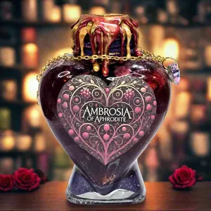 Ambrosia of Aphrodite Heart A Color Changing Potion Bottle Prop Decorative 5" tall