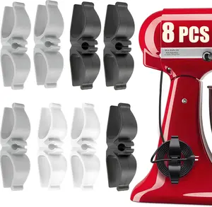 Cord Organizer for Appliances 8 Pack Durable Rubber Cord Wrapper for Kitchen & Office 3M Adhesive Stable Design Easy Storage Home Appliance Cord Hider