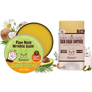 Complete Dog Skin Care Bundle – Hot Spot Soother & Paw Nose Wrinkle Balm for Dry, Itchy Skin, Paws, Noses, Wrinkles – All-Natural, Safe, Non-Greasy, Fast-Absorbing for Dog’s Comfort & Protection