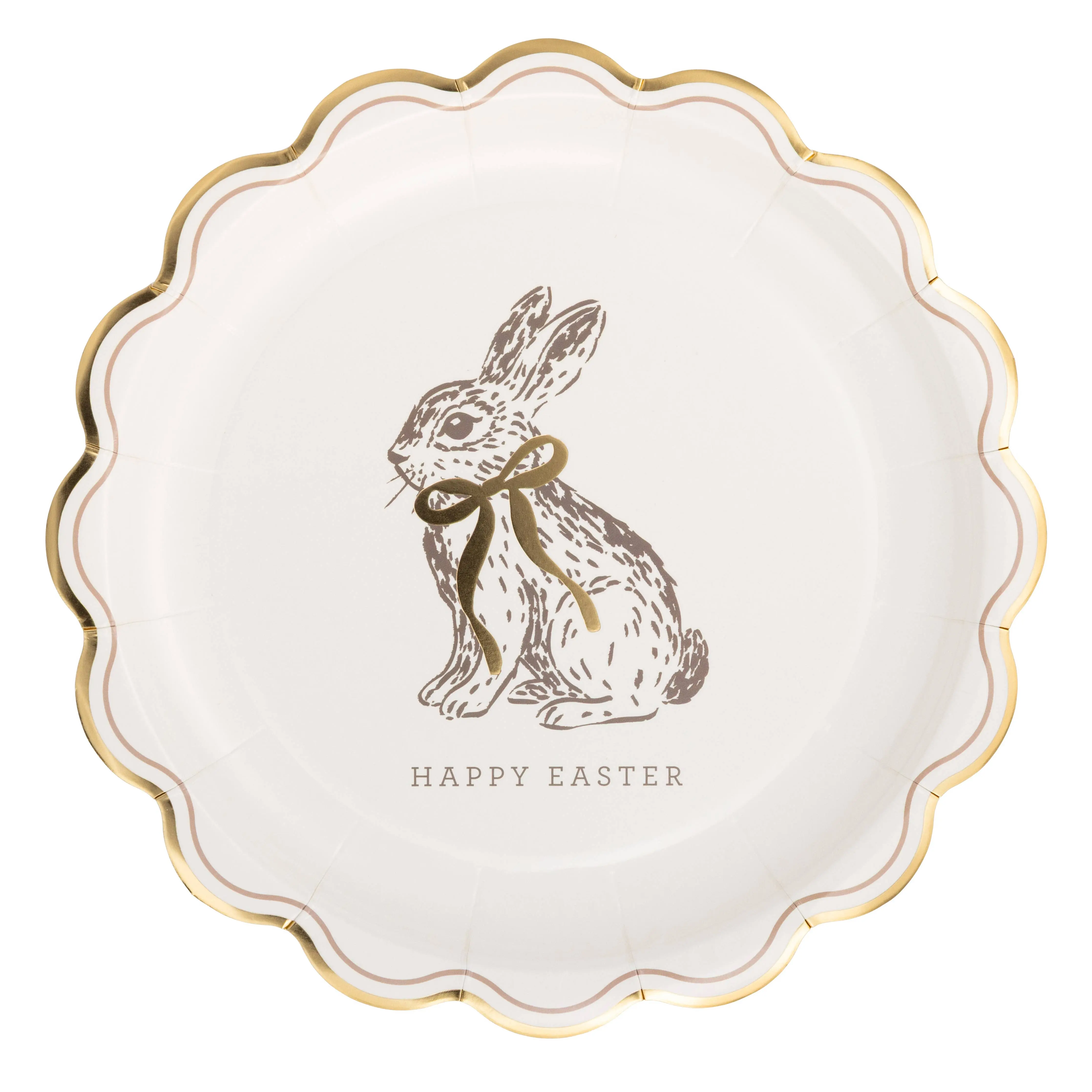 Happy Easter Bunny Gold Foil 8" Plate