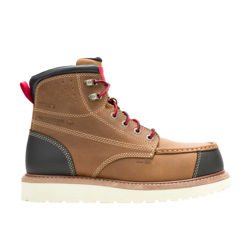 Wolverine Mens Loader Ii Hyperrest 6 Inch Waterproof Composite Toe Work/Duty - Brown Wolverine Mens Loader Ii Hyperrest 6 Inch Waterproof Composite Toe Work/Duty - Brown