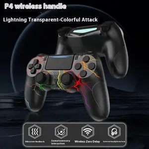 PS4 Wireless Controller, Limited Edition with Colorful Lightning Attack Design, Built - in Vibration Feedback, Six - Axis Gyroscope, Compatible with PS4 Players.
