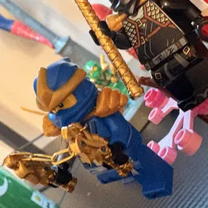 Golden Elemental Ninja Weapon Set – 4-Piece Dragon-Inspired Collectible Martial Arts Accessories Figurine Mini Figure Play Fantasy