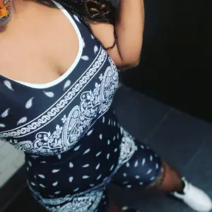 Black Bandana shorts Romper Comfortable Fashion Basic Street Style Stretchy Womenswear Overalls