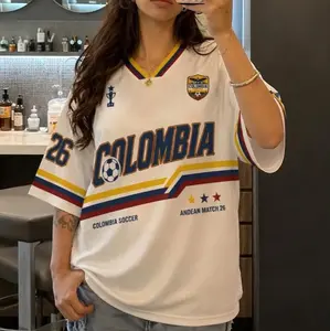 [Custom any Request] Custom Colombia Soccer Jersey Shirt, Retro Football Jersey, Personalized Name & Number Soccer Top, WC 2026 Fan Apparel, Unisex Game Day Gift Jersey