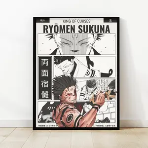 Ryomen Sukuna 'Shadow Emperor' Anime Poster - Jujutsu Kaisen Wall Art
