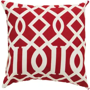 Storm Lumbar Pillow, Cream, Red