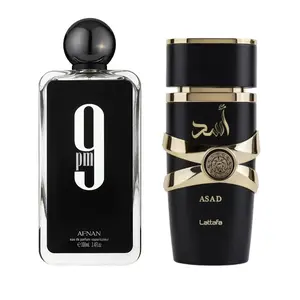 (2pc Bundle Pack) Lattafa Asad + Afnan 9PM 3.4oz EDP Spray