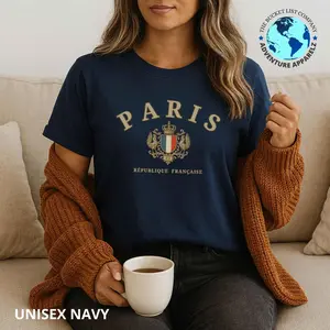 Paris T Shirt, France Vintage Style, French Gift, Paris Shirt, French Heritage Tee, Paris France Shirt, France Souvenir, Travel T Shirt