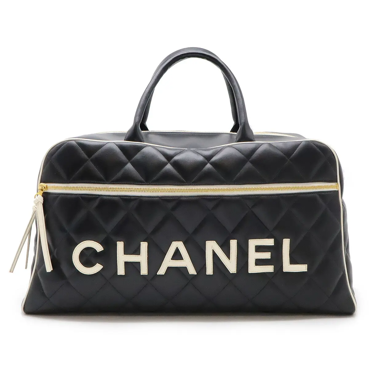 Pre-owned CHANEL Calfskin Tote Bags Matelasse Boston Bag