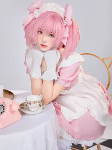 Officially Licensed Puella Magi Madoka Magica Costume Madoka Kaname Cosplay Inspired Maid Dress