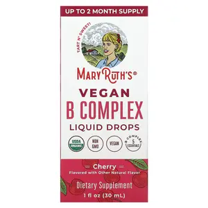 MaryRuth's Vegan B Complex Liquid Drops, Cherry, 1 fl oz (30 ml)