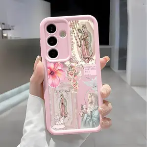 Virgin Mary Soft&Flexible TPU Silicone Phone Case For Galaxy S26 Ultra S25 Edge S24 FE S23 S22 S21 Plus A13 A14 A15 A16 A17 A33 A34 A35 A36 A52 A53 A54 NOTE20 Durable|Shockproof|Full Camera Protection|Anti-Fingerprint