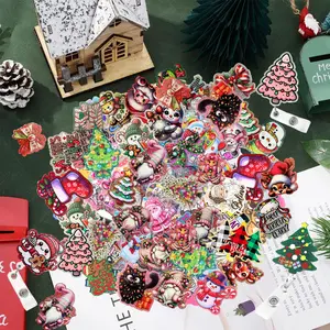 Glitter Christmas Acrylic Flatback Charms - 20pcs/40pcs Mixed Styles for DIY Charms Making, Badge Reels, Christmas Gifts