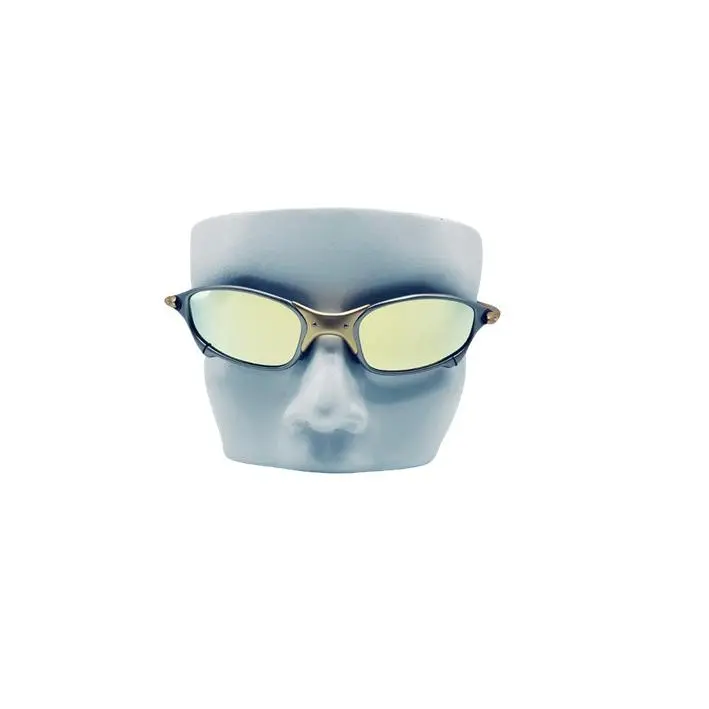 Silver frame gold nose bridge light gold