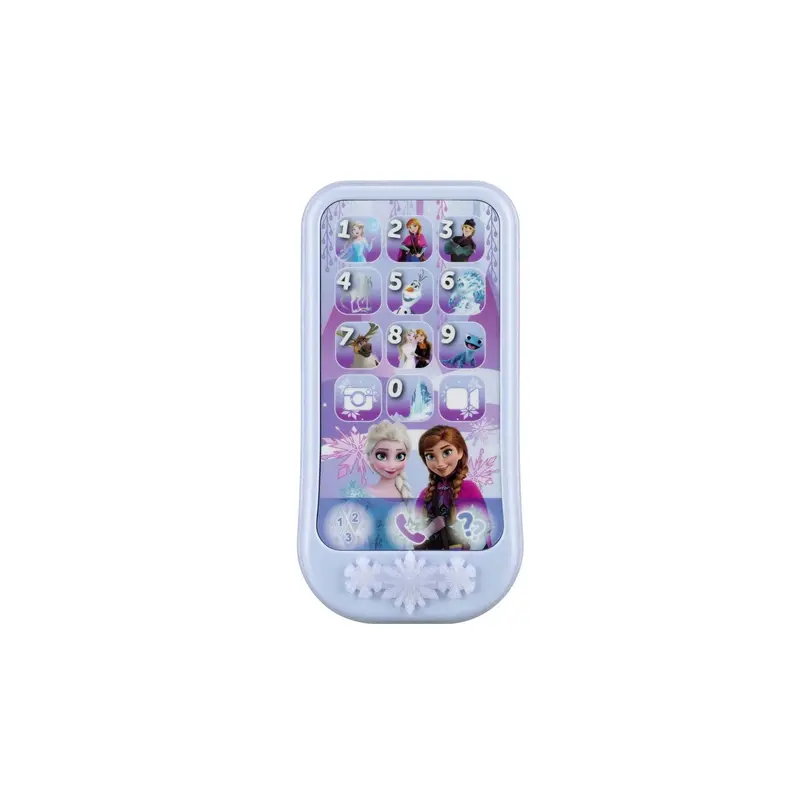 Disney Frozen Themed Kiddesigns Interactive Kids Toy Phone - Lightweight, Easy to Carry, Durable, Colorful Graphics, Numbers Learning, Sound Effects, Touch Keypad, Pretend Call Play Educational Toy for Toddlers, Gift for Young Children (75+ Phrases)