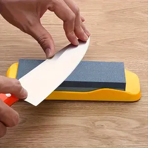 Durable High Hardness Dual-Sided Sharpening Stone with Non-Slip Base, Ideal for Kitchen Knives, Car Industrial Use, Easy Maintenance Sand Brick