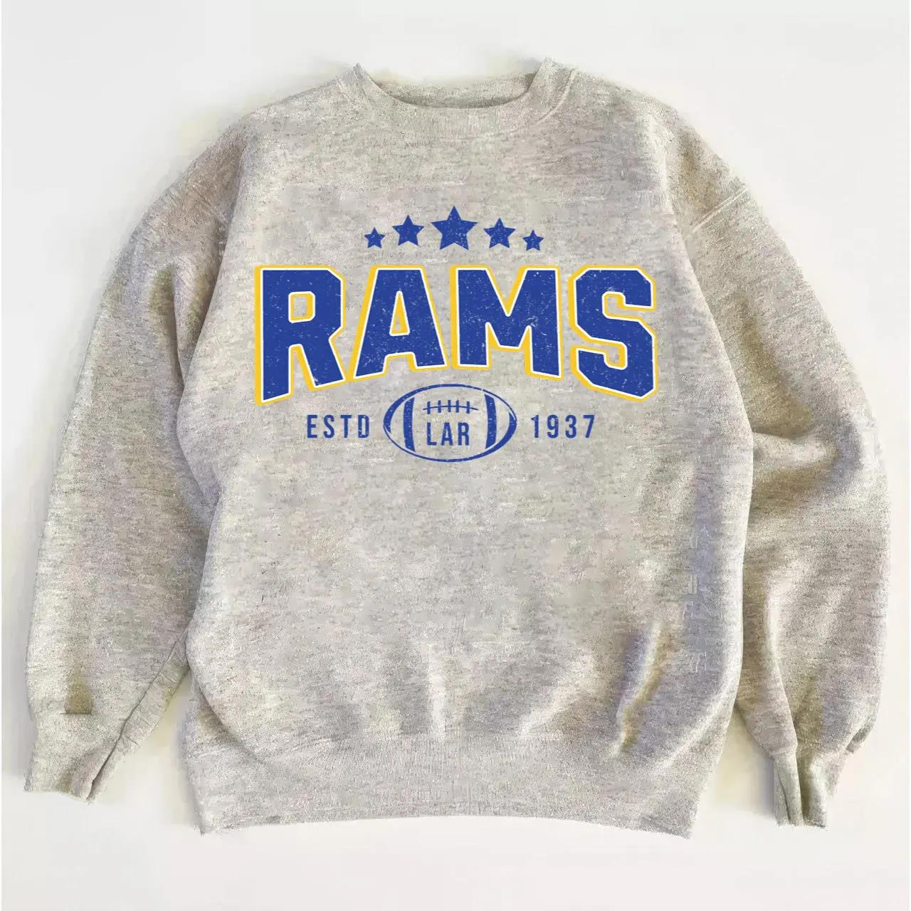 Rams Vintage Football Sweatshirt, Retro Crewneck Game Day Fan Shirt