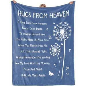 Memorial/sympathy/bereavement Gifts for Loss of Loved One, Soft Sympathy Throw Blanket for Couch, Condolences Gift for Mom Dad, Soft Warm Blanket