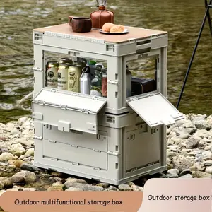 Outdoor folding camping storage box multi-function car portable storage box camping storage and arrangement