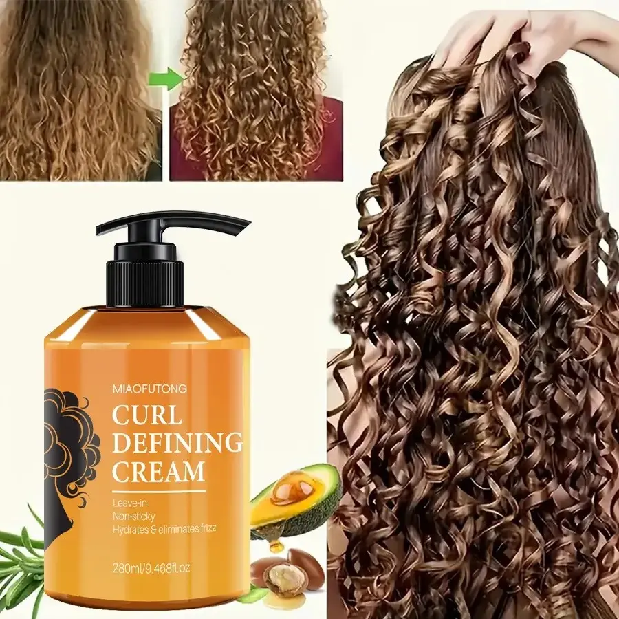 7-in-1 Curl Defining Cream 280ml, Suitable for wavy and curly hair, helps tame frizz, Hydrating, moisturizes and hydrates, provides a lightweight hold, keeps curls soft and bouncy, reduces static. Styling gel-type haircare product
