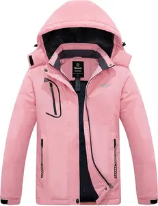 Wantdo Women'S Mountain Waterproof Ski Jacket Windproof Rain Jacket Winter Warm Hooded Coat wantdo