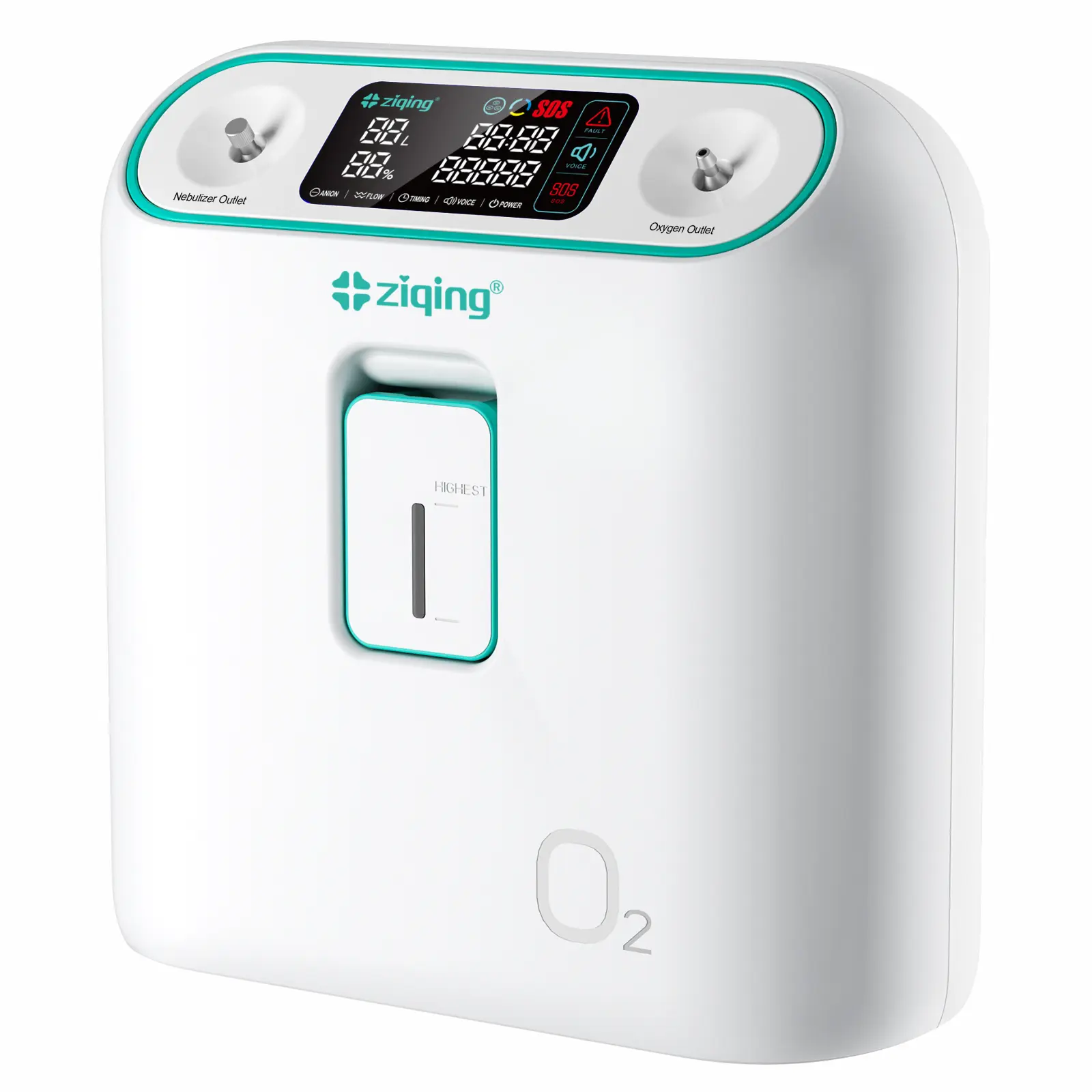 Ziqing Portable Oxygen Generator 1-8L Adjustable Flow O2 System 93