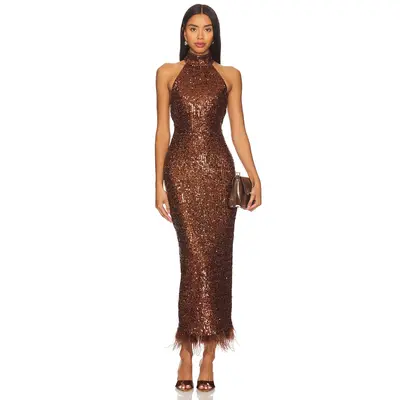 Janya Maxi Dress in Chocolate Brown - TikTok Shop